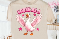 Loose As A Goose PNG, Funny Goose Sublimation, Pink Goose PN Product Image 2