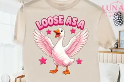 Loose As A Goose PNG, Funny Goose Sublimation, Pink Goose PN Product Image 2