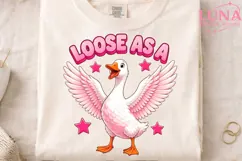 Loose As A Goose PNG, Funny Goose Sublimation, Pink Goose PN Product Image 4
