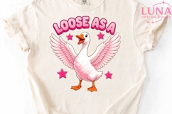 Loose As A Goose PNG, Funny Goose Sublimation, Pink Goose PN Product Image 5