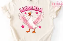 Loose As A Goose PNG, Funny Goose Sublimation, Pink Goose PN Product Image 5