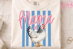 Chicken Mama PNG, Farmhouse Sublimation, Farm Mom PNG Design Product Image 1