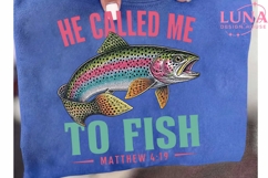 Christian Fishing Rainbow Trout PNG, He Called Me To Fish PN Product Image 6