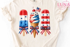 4th of July Popsicle Ice Cream PNG, Patriotic Summer Treats Product Image 5