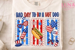 Bad Day To Be A Hot Dog PNG, 4th of July PNG, Patriotic PNG Product Image 4