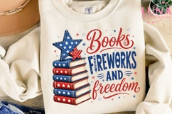 Books Fireworks Freedom PNG, 4th of July PNG, Patriotic Book Product Image 3
