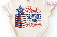 Books Fireworks Freedom PNG, 4th of July PNG, Patriotic Book Product Image 4