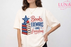 Books Fireworks Freedom PNG, 4th of July PNG, Patriotic Book Product Image 5