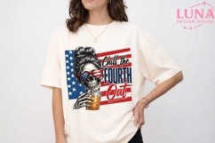 Chill The Fourth Out PNG, 4th of July Skull PNG, Patriotic M Product Image 1