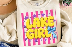Lake Girl Bow Summer Sublimation PNG, Preppy Lake Life PNG Product Image 3