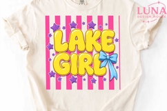 Lake Girl Bow Summer Sublimation PNG, Preppy Lake Life PNG Product Image 5
