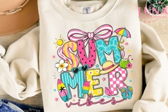Summer Vibes PNG, Beach Sublimation Design, Coquette Bow PNG Product Image 2