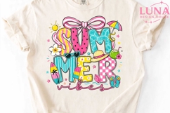 Summer Vibes PNG, Beach Sublimation Design, Coquette Bow PNG Product Image 4