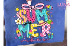 Summer Vibes PNG, Beach Sublimation Design, Coquette Bow PNG Product Image 6