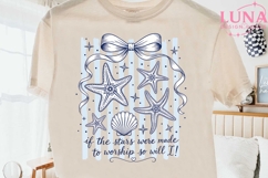 Coastal Starfish Bow Christian PNG, Beach Faith Sublimation Product Image 2