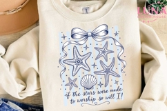 Coastal Starfish Bow Christian PNG, Beach Faith Sublimation Product Image 3