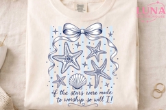 Coastal Starfish Bow Christian PNG, Beach Faith Sublimation Product Image 4