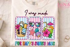 Summer Beach Vibes PNG, I Was Made For Happy Sunny Days PNG Product Image 4