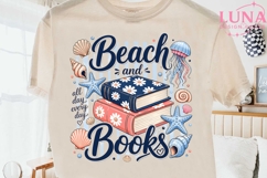 Beach and Books PNG, Summer Reading PNG, Book Lover Sublimat Product Image 2