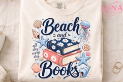 Beach and Books PNG, Summer Reading PNG, Book Lover Sublimat Product Image 4