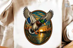 Duck Flying Sunset PNG Sublimation Desig Product Image 3