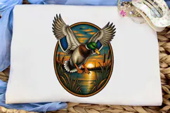 Duck Flying Sunset PNG Sublimation Desig Product Image 5
