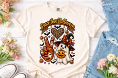 Peace Love Halloween PNG Shirt Design Product Image 2