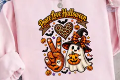 Peace Love Halloween PNG Shirt Design Product Image 3