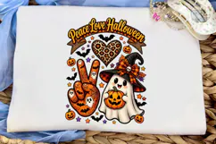 Peace Love Halloween PNG Shirt Design Product Image 5