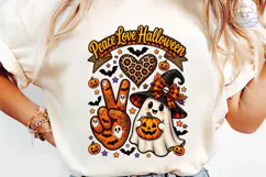 Peace Love Halloween PNG Shirt Design Product Image 6