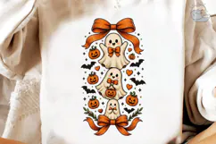 Cute Ghost Halloween PNG Sublimation Des Product Image 4