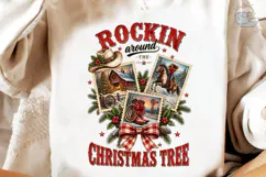 Rockin Around Christmas Tree PNG Shirt Product Image 3
