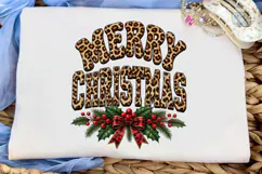 Merry Christmas Leopard PNG Sublimation Product Image 5
