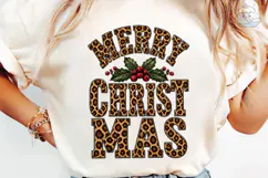 Merry Christmas Leopard PNG Sublimation Product Image 6