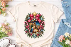 Nativity Christmas PNG Sublimation Shirt Product Image 2