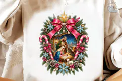 Nativity Christmas PNG Sublimation Shirt Product Image 1