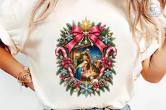 Nativity Christmas PNG Sublimation Shirt Product Image 6