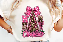 Merry Christmas Leopard Bow PNG Sublimat Product Image 6