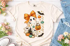 Halloween Ghost Pumpkin PNG Sublimation Product Image 2