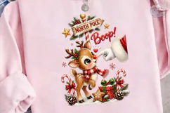 North Pole Boop Reindeer PNG Sublimation Product Image 2