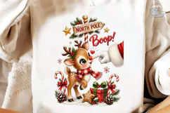 North Pole Boop Reindeer PNG Sublimation Product Image 3