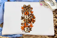 Gobble Fall Vibes PNG Sublimation Design Product Image 1