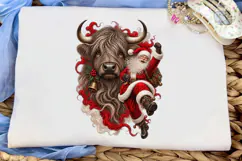Santa Bull PNG Sublimation Design Product Image 5