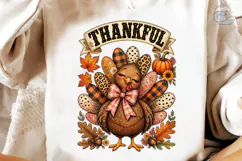 Thankful Turkey Fall PNG Sublimation Des Product Image 3