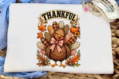 Thankful Turkey Fall PNG Sublimation Des Product Image 5