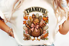 Thankful Turkey Fall PNG Sublimation Des Product Image 6