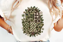 Merry Plaid Christmas PNG Sublimation De Product Image 1