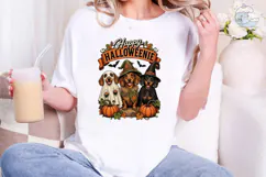 Happy Halloweenie Dachshund PNG Shirt De Product Image 4