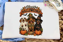 Happy Halloweenie Dachshund PNG Shirt De Product Image 5