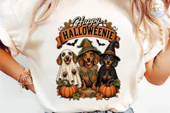 Happy Halloweenie Dachshund PNG Shirt De Product Image 6
